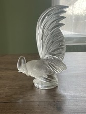 Ancien coq  en cristal signé