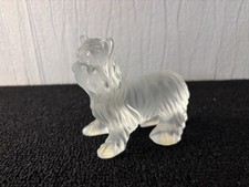 Chien yorkshire en cristal de